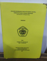 Analisis Penerapan Based Costing Terhadap Harga Pokok Produksi (Studi Pada RD Cor Kabupaten Blitar)