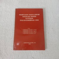 HIMPUNAN TANYA JAWAB MASALAH TEHNIS YUSTISIAL DALAM RAKERNAS 1989