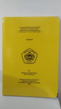 Analisis Penerapan Metode Penyusutan Aset Tetap Terhadap Laba Perusahaan (Studi Kasus pada CV. Adi Jaya Teknik Sidoarjo)