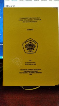 Analisis BEP Pada Usaha Tani Jamur Tiram Di Desa Genengan Kecamatan Pakisaji