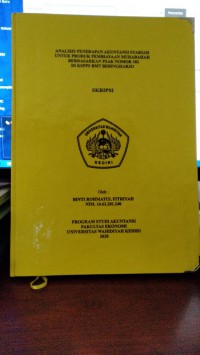 Analisis Penerapan Akuntansi Syariah Untuk Produk Pembiayaan Murabahah Berdasarkan PSAK Nomor 102 Di KSPPS BMT Beringharjo