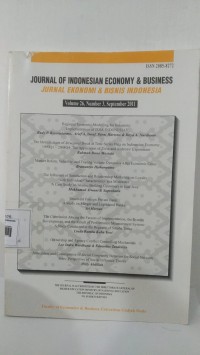 Jurnal Ekonomi & Bisnis Indonesia: Volume 26, Number 3, September 2011