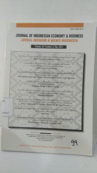 Jurnal Ekonomi & Bisnis Indonesia: Volume 26, Number 2, September 2011