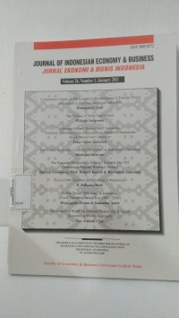 Jurnal Ekonomi & Bisnis Indonesia: Volume 26, Number 1, September 2011