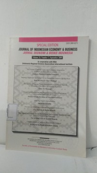 Jurnal Ekonomi & Bisnis Indonesia: Volume 24, Number 3, September 2009