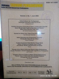Jurnal Ekonomi Pembangunan : Kajian Masalah Ekonomi dan Pembangunan Volume 3 No. 1