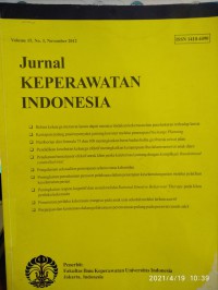 Jurnal Keperawatan Indonesia Volume 15, No. 3