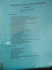 Optimized Modelling and Design of Structures Using SAP2000