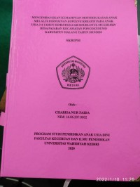 Mengembangkan Kemampuan Motorik Kasar Anak Melalui Permainan Bowling Kreatif Pada Anak Usia 3-4 Tahun Semester 2 KB Roudlotul Mukhlisin Desa Pajaran Poncokusumo Malang