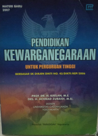 Pendidikan Kewarganegaraan Untuk Perguruan Tinggi