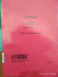 SAP2000 Integrated Finite Element Analysis and Design of Structures : Concrete Design Manual