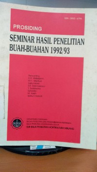 Prosiding : Seminar Hasil Penelitian Buah-Buahan 1992/93