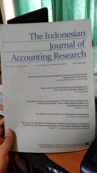 The Indonesian Journal of Accounting Research, Vol. 14 No. 1