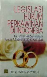 LEGISLASI HUKUM PERKAWINAN INDONESIA: Pro-Kontra Pembentukannya HIngga Putusan Mahkamah Konstitusi