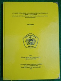 Analisis Pengaruh Gaya Kepemimpinan Terhadap Kinerja Karyawan