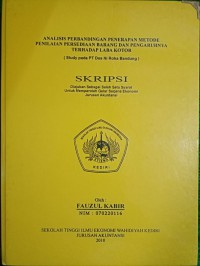 Analisis Perbandingan Penerapan Metode Penilaian Persediaan Barang Dan Pengaruhnya Terhadap Laba Kotor