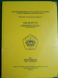 Analisis Perbandingan Full Costing Dan Variable Costing Terhadap Laba Perusahaan