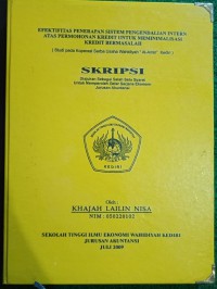 Efektifitas Penerapan Sistem Pengendalian Intern Atas Permohonan Kredit Bermasalah