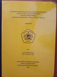 Strategi Pemasaran Usaha Industri Kerajinan Kain Flanel Dalam Menembus Pasar internasional