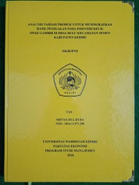 Analisis Variasi Produk untuk Meningkatkan Hasil Penjualan Pada Industri Kecil Opak Gambir Di Desa Bulu Kecamatan Semen Kabupaten Kediri