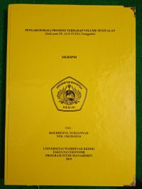 Pengaruh Biaya Promosi Terhadap Volume Penjualan