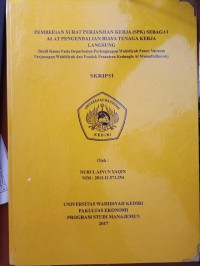 Pemberian Surat Perjanjian Kerja (SPK) Sebagai Alat Pengendalian Biaya Tenaga Kerja Langsung