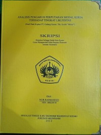 Analisis Pengaruh Perputaran Modal Kerja Terhadap Tingkat Likuiditas