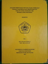 Analisis Perputaran Piutang Usaha Terhadap Tingkat Likuiditas Dan Profitabilitas Pada PT Astra Otoparts Tbk