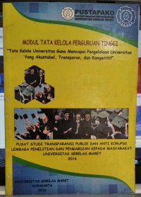 Modul Tata Kelola Perguruan Tinggi