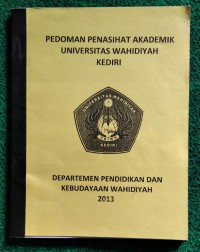 Buku Pedoman Penasihat Akademik Universitas Wahidiyah