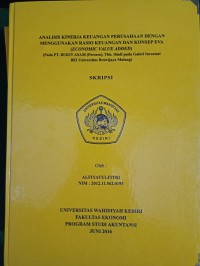 Analisis Kinerja Keuangan Perusahaan Dengan Menggunakan Rasio Keuangan Dan Konsep Eva (Economic Value Added)