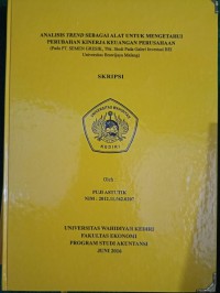 Analisis Trend Sebagai Alat Untuk Mengetahui Perubahan Kinerja Keuangan Perusahaan